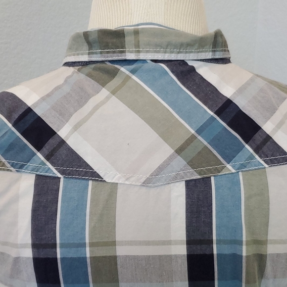 Lucky Brand Plaid Button/Snap Down Long Sleeve - Picture 5 of 7